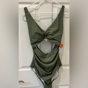 Charmo Olive‎ Green One Piece Swimsuit